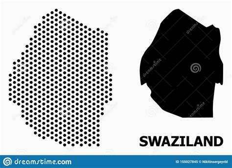 Dot Mosaic Map Van Swasiland Vector Illustratie Illustration Of