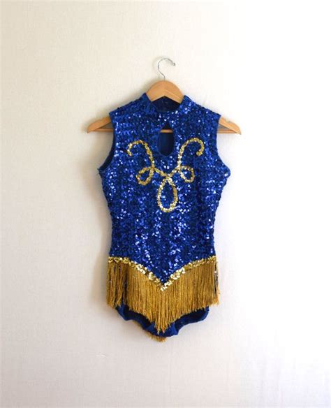 60s Blue Sequin Cabaret Leotard 1960s Showgirl Bodysuit Algy Etsy