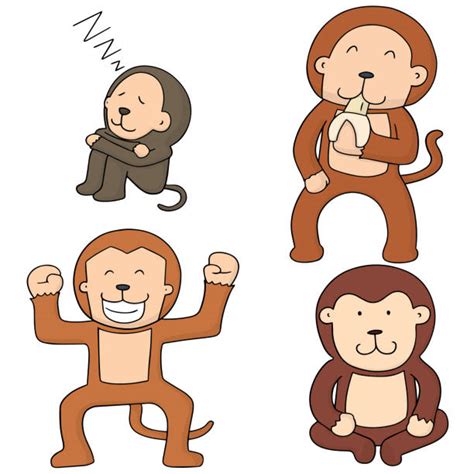 Drawing Of Sleeping Monkey Illustrations Royalty Free Vector Graphics