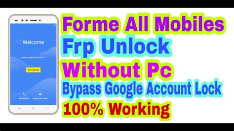 All Forme Mobiles Frp Unlock Without Pc Bypass Google Account Lock