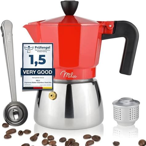 Milu cafetière Italienne Induction 3 6 9 Tasses Cafetière Moka en Alm