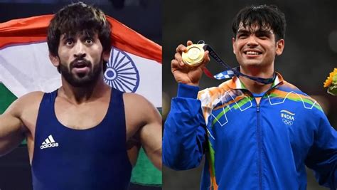 Neeraj Chopra Javelin Throw Tokyo Olympics 2020 Gold Bajrang Punia