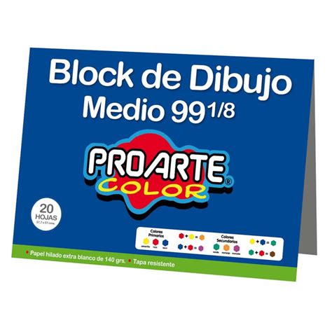 Block De Dibujo MEDIANO N99 1 8 Proarte O Torre Todo Colegio