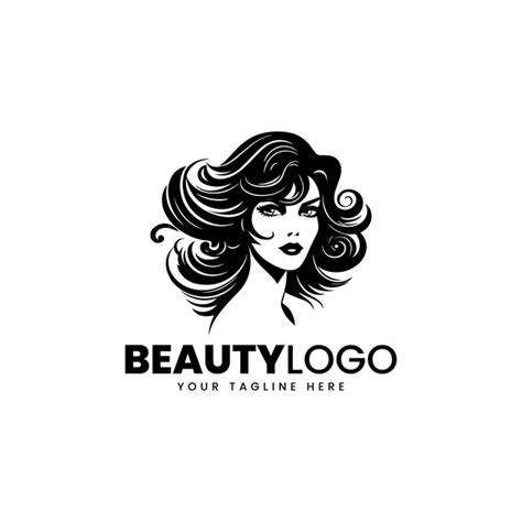 Diseño Del Logotipo Del Salón De Belleza Vector Para Mujeres Vector