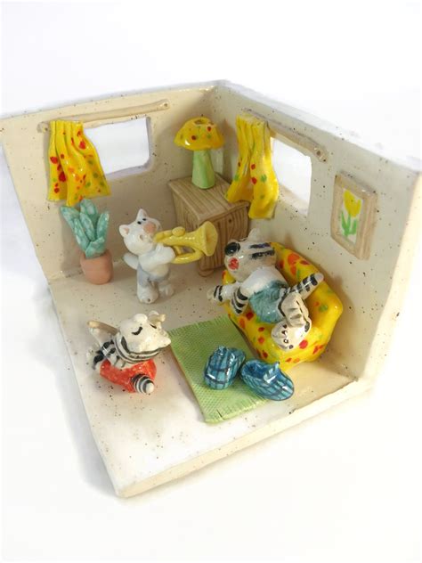 Miniature Italian House Little House Tiny House Ceramic Houses