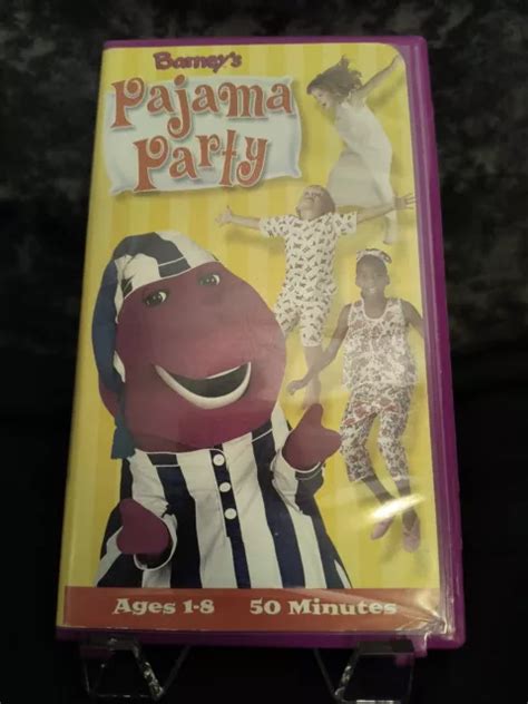 Barney Friends Pajama Party Vhs Video Tape Sing Along Songs Clamshell