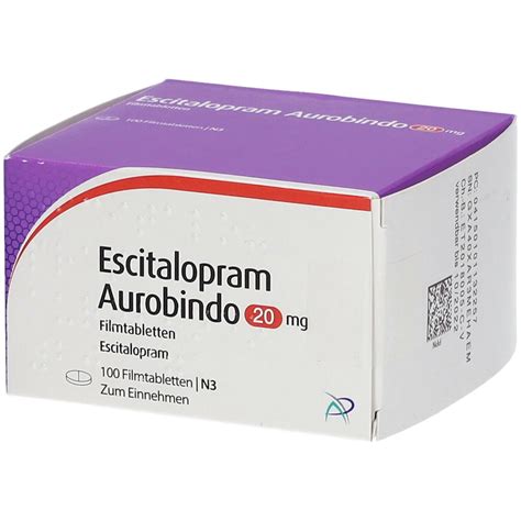 Escitalopram Aurobindo 20 Mg 100 St Mit Dem E Rezept Kaufen Shop Apotheke