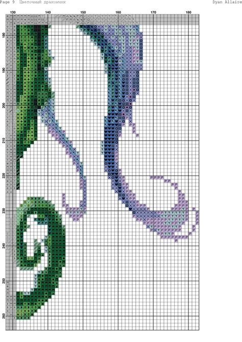 A Cross Stitch Pattern With An Image Of A Lizard On It S Back Side