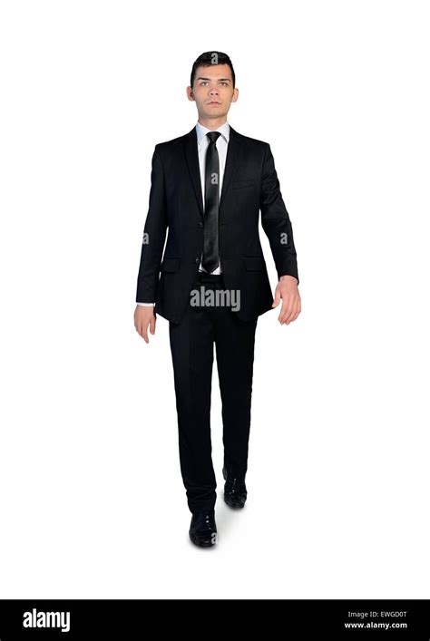 Isolated Business Man Walking Forward Stock Photo Alamy