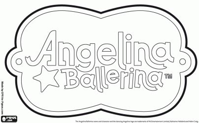 Angelina Ballerina logo coloring page Angelina Ballerina, Ballerina ...