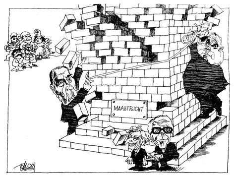 Cartoon by Tomeï on the difficult ratification of the Maastricht Treaty ...