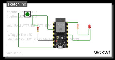 Exp 1 External Interrupts Wokwi Esp32 Stm32 Arduino Simulator