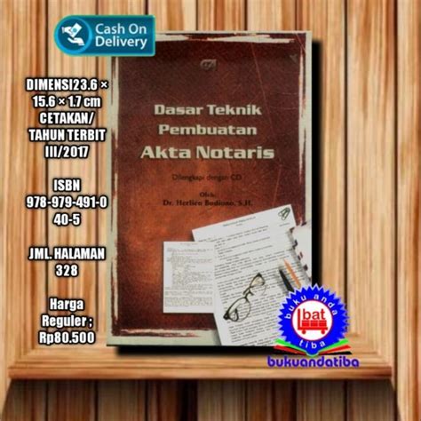 Jual Dasar Teknik Pembuatan Akta Notaris Cd Dr Herlien Budiono S H