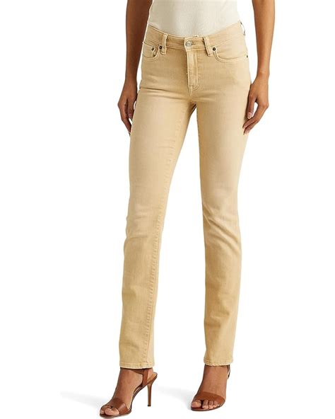 Lauren Ralph Lauren Mid Rise Straight Jeans 6pm