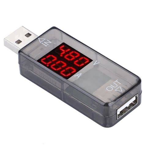 Qiilu Compteur de couleur USB Voltmètre LCD couleur USB Ampèremètre