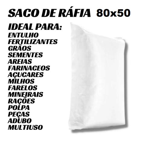 Saco De R Fia Multiuso Entulho X Cm Un Kg Grafer M Q