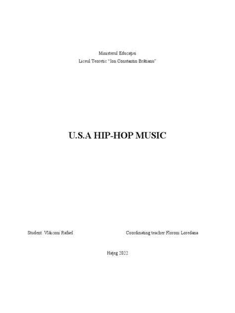 Usa Hip Hop Music Pdf Hip Hop Music Musical Subcultures