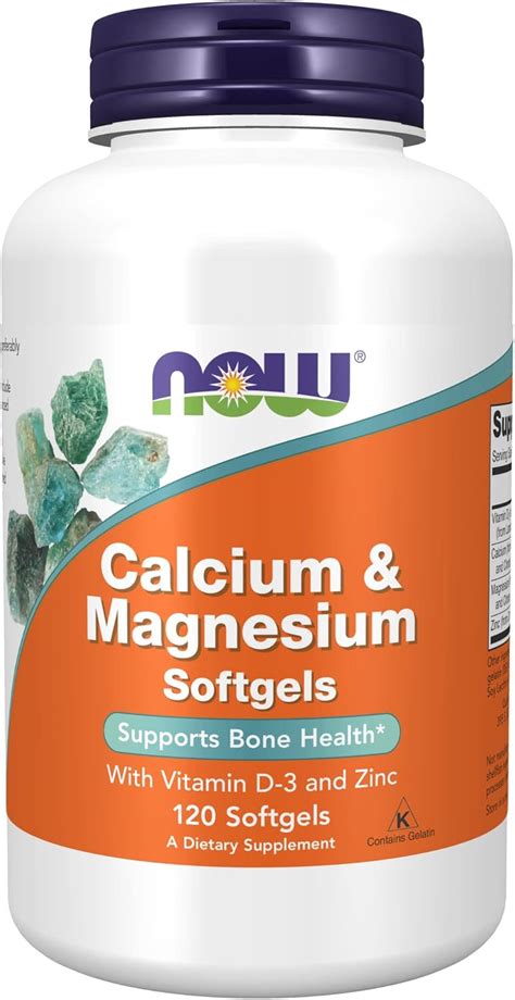 Now Foods Calcium Magnesium With Vitamin D3 And Zinc 120 Softgels