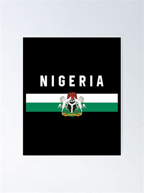 Nigeria Flag And Coat Of Arms Poster For Sale By Mohja Design Redbubble