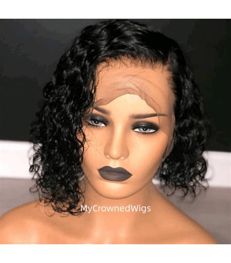 55 Undetectable Curly Bob Hd Lace Closure Human Hair Wig【hcw102】