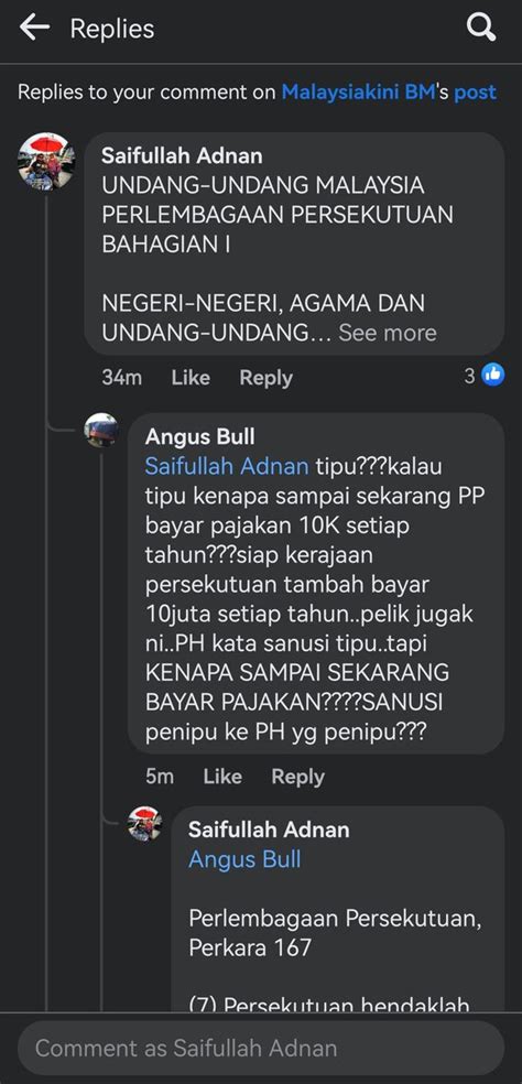 Saifullah Al BotaKiri On Twitter Aku Pertikai Sanusi Guna