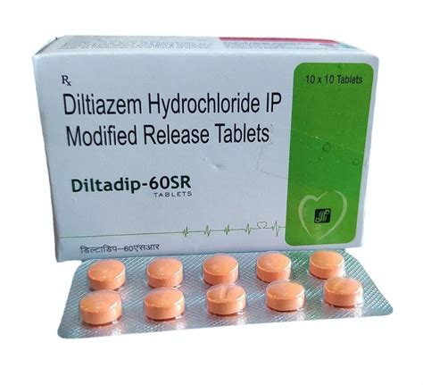 Diltiazem Hydrochloride IP Modified Release Tablets 60 Mg At Rs 110 00