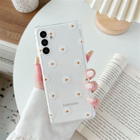 Ztofera For Samsung Galaxy A25 5g Case Clear Cute Flower Pattern For Women Girls