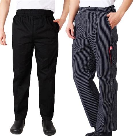 Chef Uniform Pants For Men Cook Chef Trouser Pants Baggy Cook Waiter