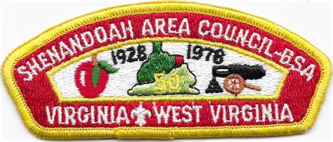 Shenandoah Area Council Strip S 3 Cloth Back CSP SAP Boy Scouts Of