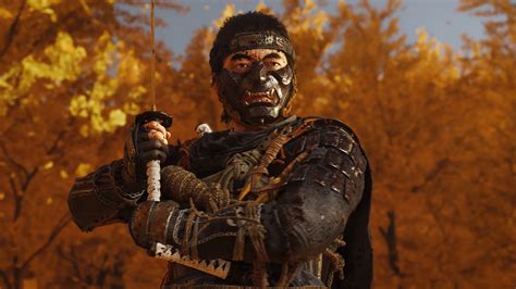 Jin Sakai Samurai Ghost Of Tsushima Katana K Hd Wallpaper Rare