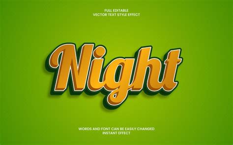 Premium Vector Night Text Effect