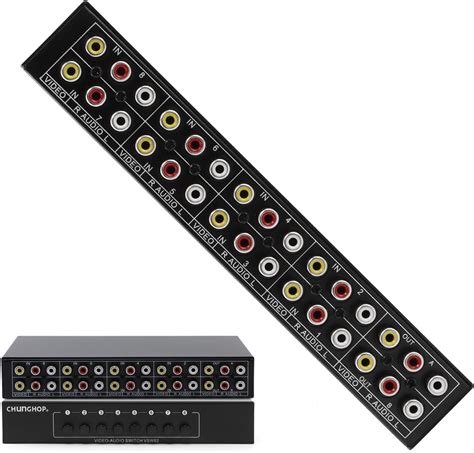 GE Interruptor Divisor AV con Interruptor RCA de 4 vías conectar 4