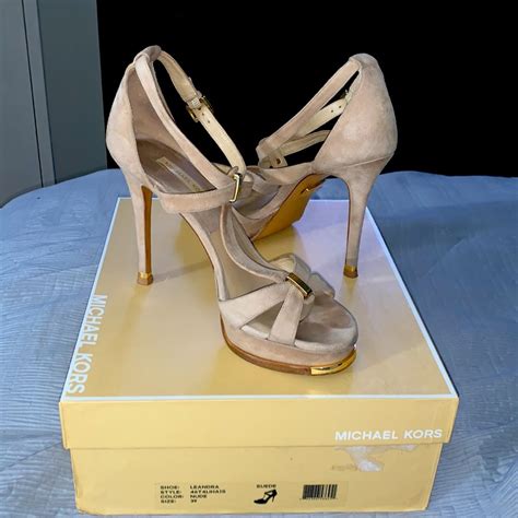 Leandra Michael Kors Beautiful Nude Suede Gem