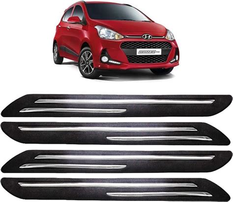 Fabtec Rubber Car Bumper Protector Guard With Double Chrome Strip For