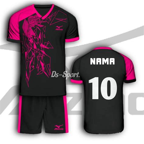 Jual Setelan Jersey Futsal Mizuno Motif Pecah Kaca Free Custom Nama Dan