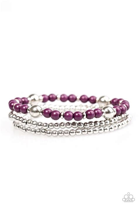 Paparazzi Bracelet Colorfully Classy Purple Paparazzi Jewelry