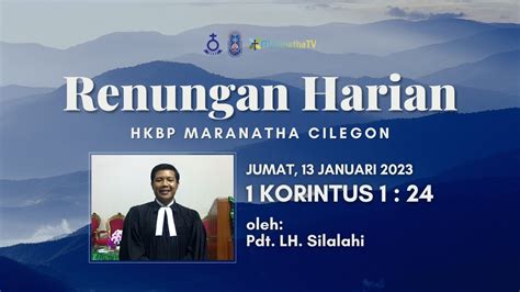 Renungan Harian Jumat Januari Hkbp Maranatha Cilegon Youtube