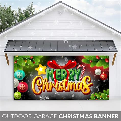 Christmas Garage Banner Outdoor Banner Christmas Yard Decor Custom