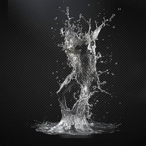 Water Splash Overlay Effect Premium Ai Generated Psd