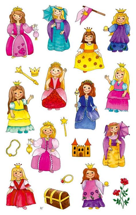 Prinzessin Papier Sticker Aufkleber Album Heft