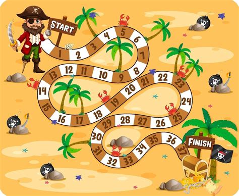 Path Board Game Pirate Theme Vector Art At Vecteezy