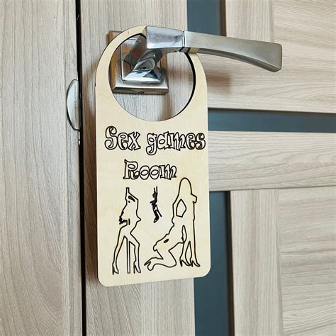 Do Not Disturb Wooden Door Hanger Sex Game Room Sign Door Etsy