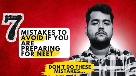 07 Mistakes You Should Avoid As NEET Aspirant NEET 2025 And NEET