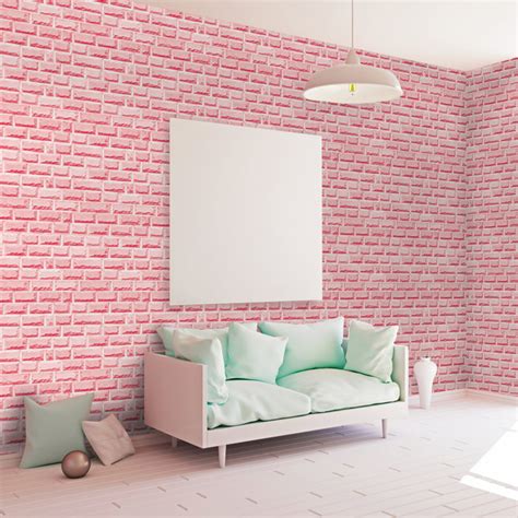 Download Pink Brick Wallpaper Bedroom - WallpaperTip