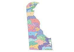 Preview of Delaware zip code vector map with location names | Printable ...