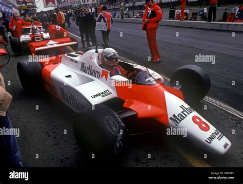 Niki Lauda 1982 Belgium GP Zolder McLaren F1 car Stock Photo - Alamy