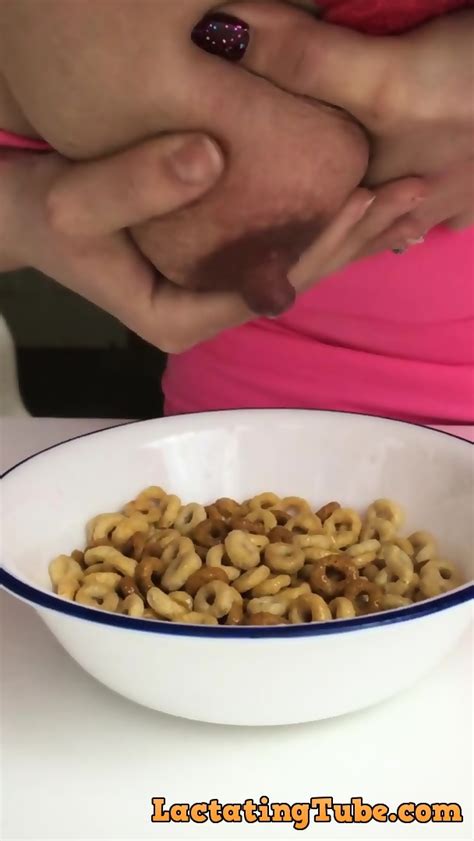 Milking My Huge Tits Into Cereal