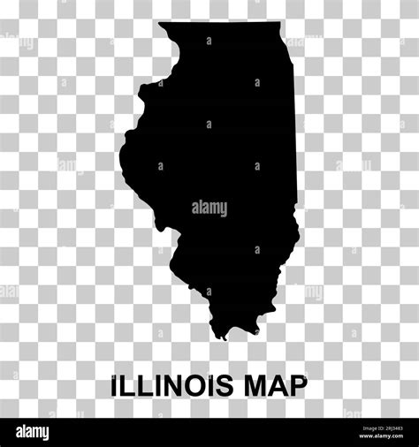 Illinois Map Shape United States Of America Flat Concept Icon Symbol