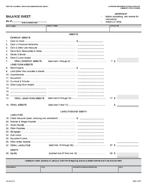 Balance Sheet Template Free - PDFSimpli