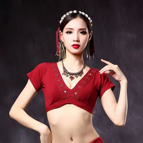 2020 ATS Tribal Belly Dance Clothes Crop Top Choli Tops V Neck Backless